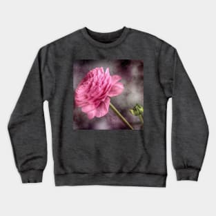 Pink Ranunculus Flower Crewneck Sweatshirt